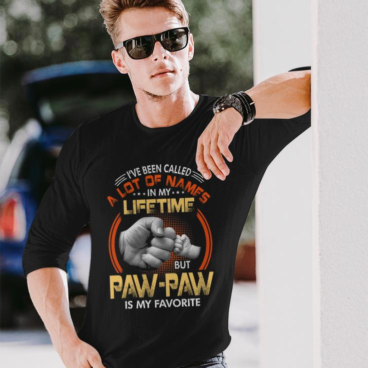 Pawpaw Grandpa A Lot Of Name But Pawpaw Is My Favorite Long Sleeve T-Shirt Gifts for Him