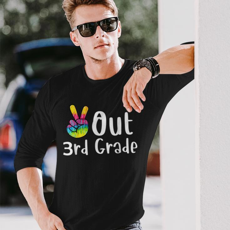 Peace Out 3Rd Grade Tie Dye Graduation Class Of 2023 Long Sleeve T-Shirt T-Shirt Gifts for Him