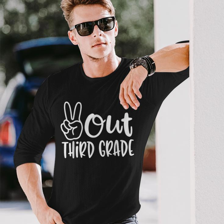 Peace Out Third Grade Last Day Of School 3Rd Grade Long Sleeve T-Shirt T-Shirt Gifts for Him