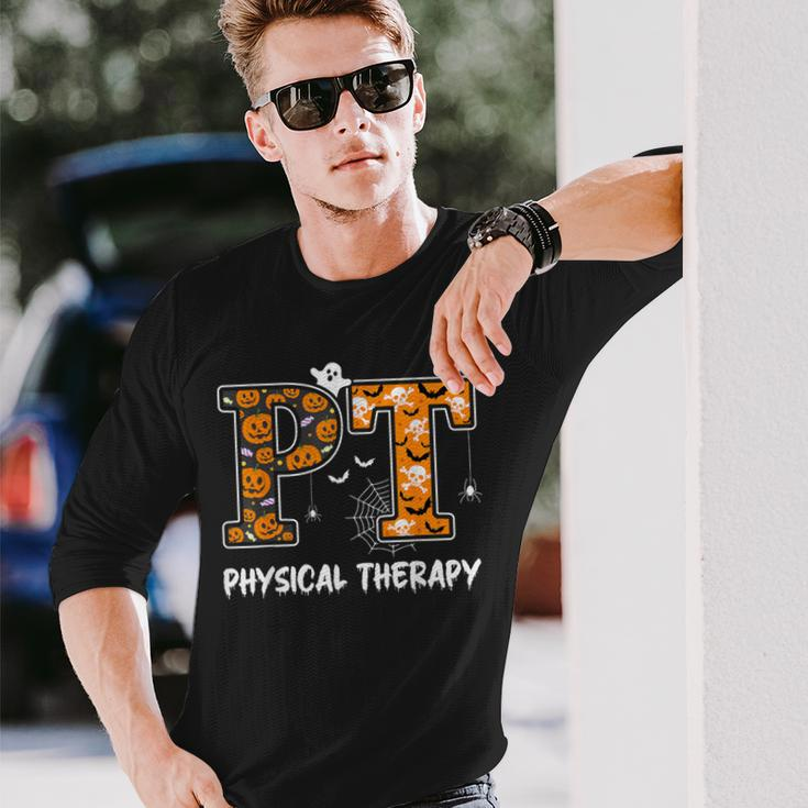 Physical Therapy Therapist Scary Halloween Costume Long Sleeve T-Shirt Gifts for Him