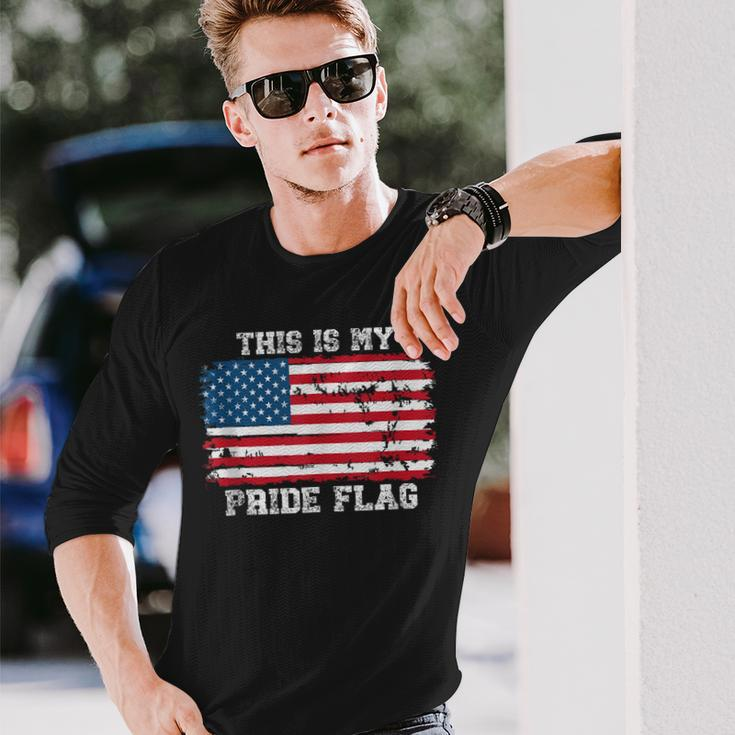 This Is My Pride Flag Usa American 4Th Of July Patriotic Long Sleeve T-Shirt T-Shirt Gifts for Him