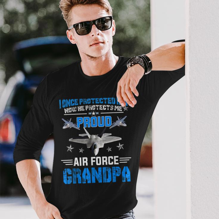 Pride Military Proud Grandpa Air Force Long Sleeve T-Shirt T-Shirt Gifts for Him