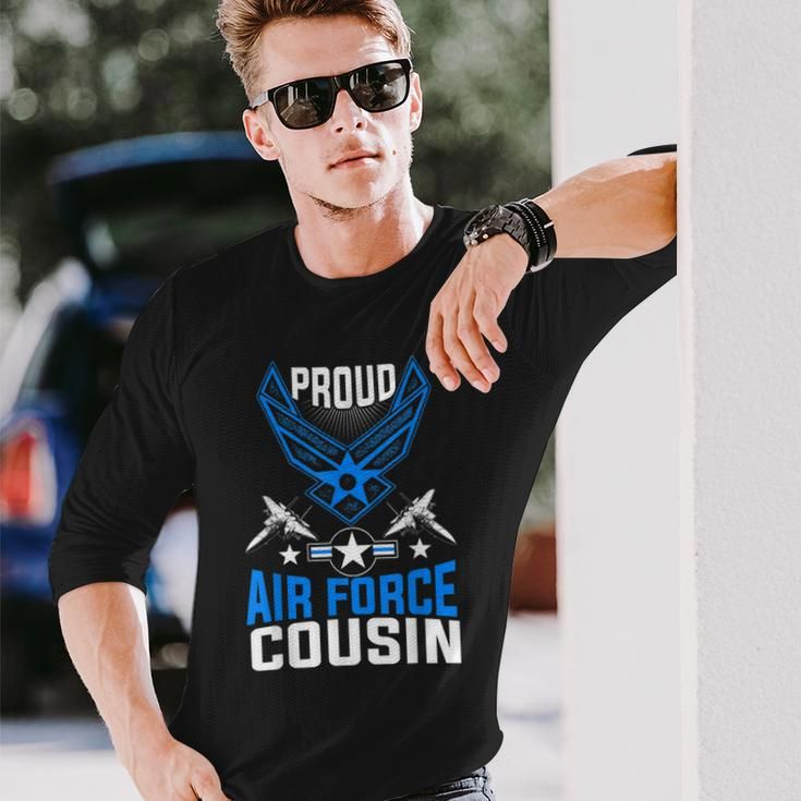 Proud Air Force Cousin Veteran Pride Long Sleeve T-Shirt T-Shirt Gifts for Him