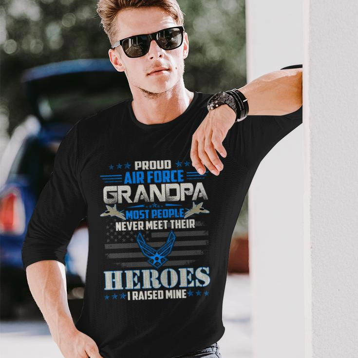 Proud Air Force Grandpa Usair Force Veterans Day Long Sleeve T-Shirt T-Shirt Gifts for Him