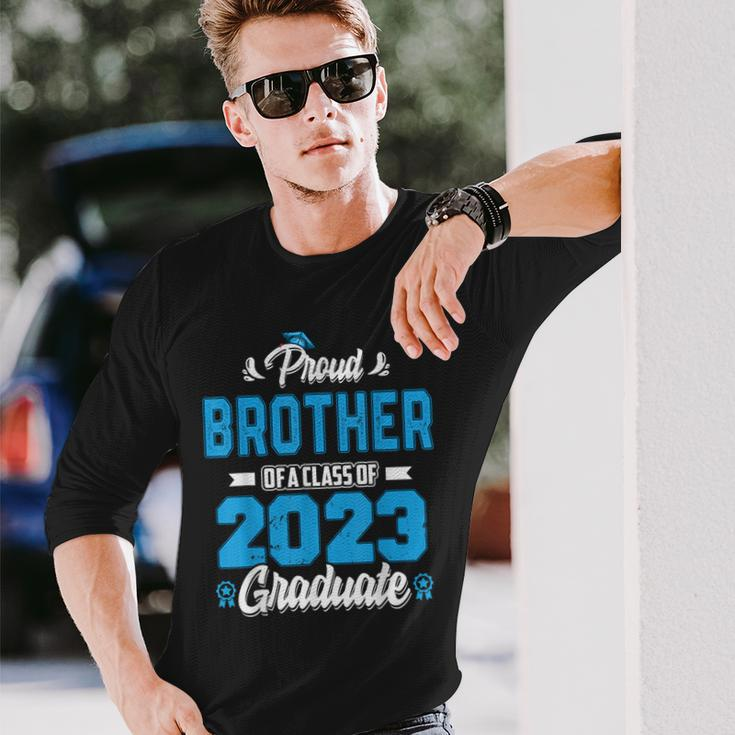 Proud Brother Of A Class Of 2023 Graduate Graduation Men Long Sleeve T-Shirt Gifts for Him