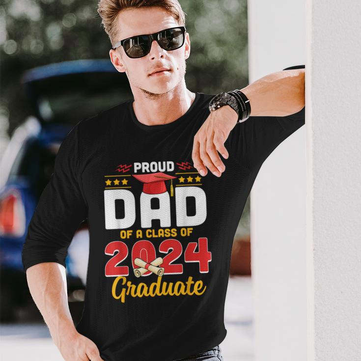 Proud Dad Of A Class Of 2024 Graduate Senior Long Sleeve T-Shirt T-Shirt Gifts for Him