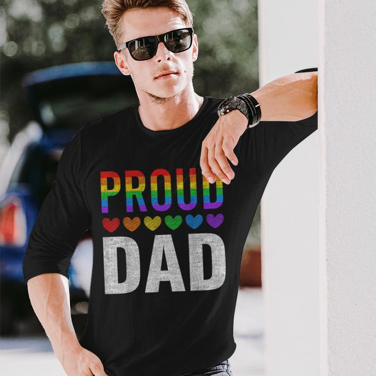 Proud Dad Of Gay Lesbian Lgbt Matching Pride Ally Long Sleeve T-Shirt T-Shirt Gifts for Him