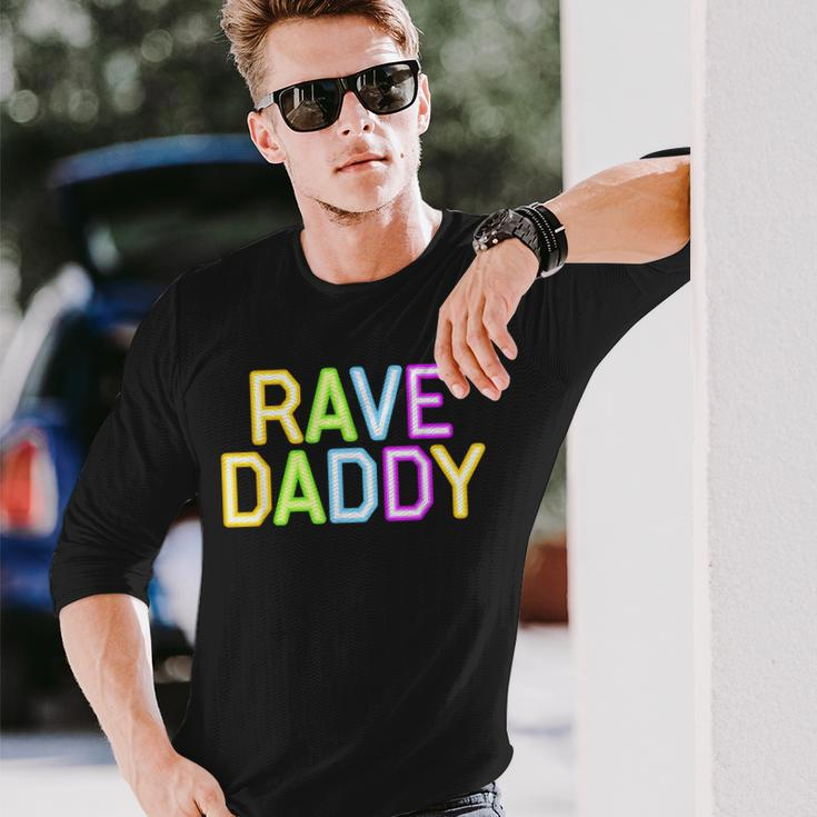 Rave Daddy Music Festival 80S 90S Party Fathers Day Dad 90S Vintage Long Sleeve T-Shirt Gifts for Him