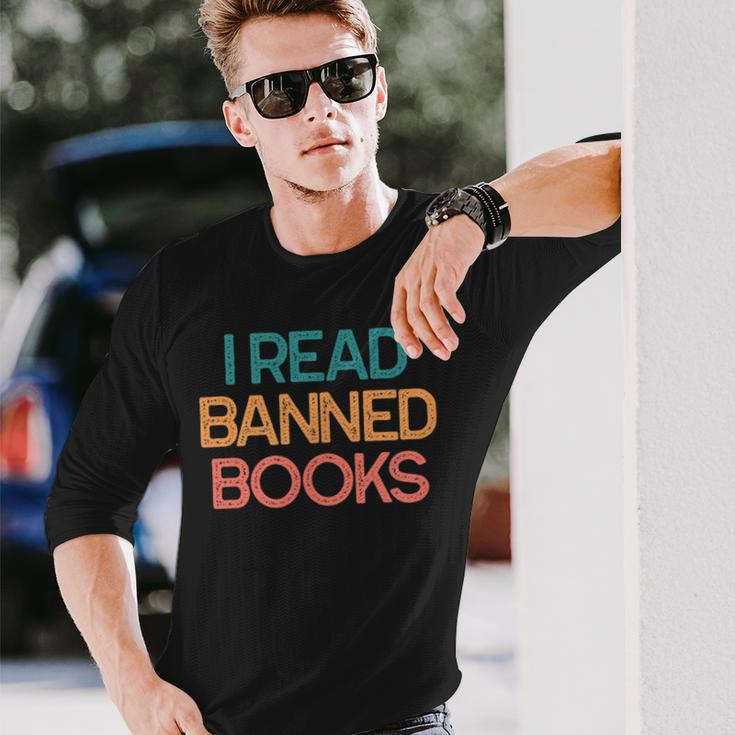 I Read Banned Books Bookworm Long Sleeve T-Shirt Gifts for Him