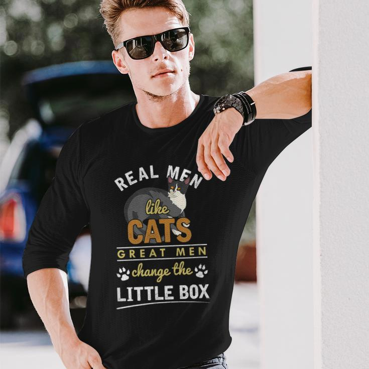 Real Like Cats Pets Cat Dad Long Sleeve T-Shirt T-Shirt Gifts for Him