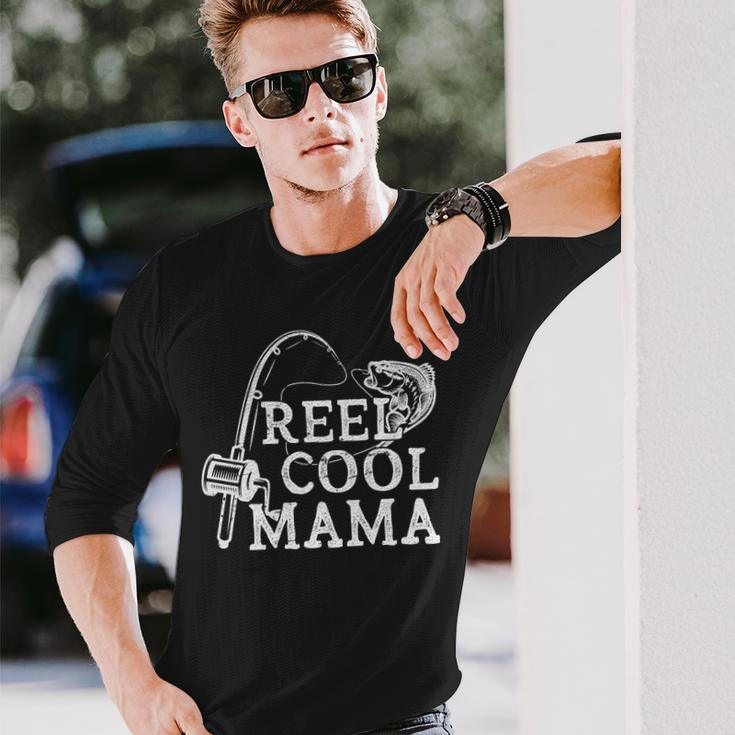 Retro Reel Cool Mama Fishing Fisher Long Sleeve T-Shirt T-Shirt Gifts for Him