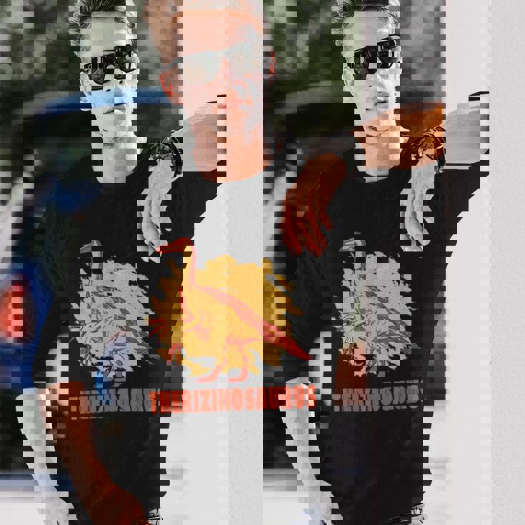 Therizinosaurus Scary Dinosaur Mr Mitts Long Sleeve T-Shirt T-Shirt Gifts for Him Therizinosaurus Scary Dinosaur Mr Mitts Long Sleeve T-Shirt T-Shirt Gifts for Him