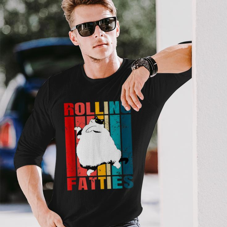 Rolling Fatties Cat Cat Lover Cat Pet Owner Long Sleeve T-Shirt Gifts for Him