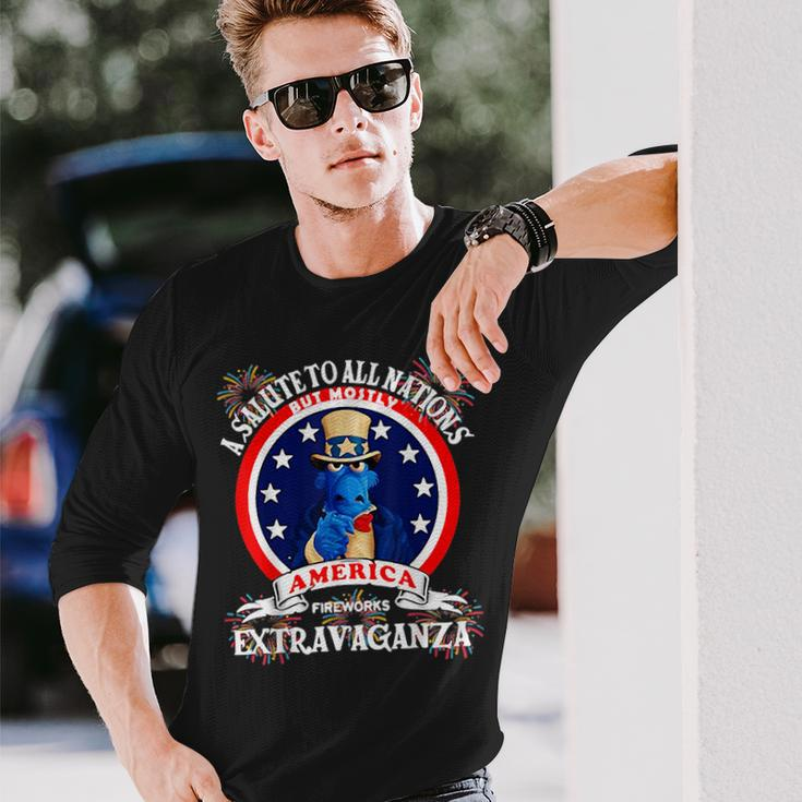 A Salute To All Nations But Mostly America Long Sleeve T-Shirt T-Shirt Gifts for Him