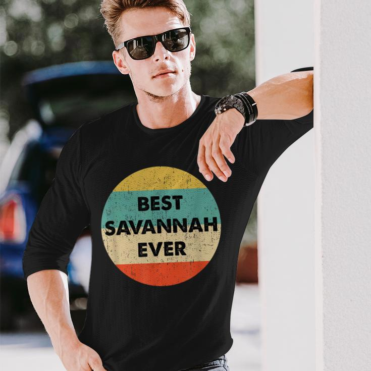 Savannah Name Long Sleeve T-Shirt Gifts for Him