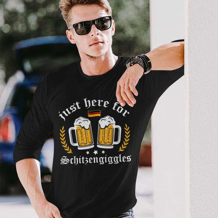 Here For Schitzengiggles Oktoberfest Group Bachelor Party Long Sleeve T-Shirt Gifts for Him