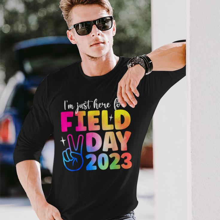 School Field Day 2023 Im Just Here For Field Day Long Sleeve T-Shirt T-Shirt Gifts for Him