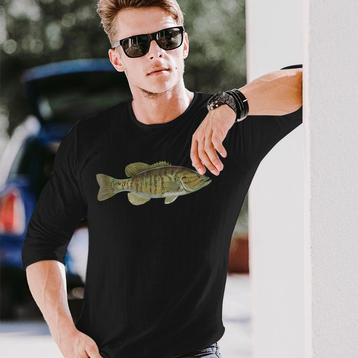 Smallmouth Bass Fisherman Freshwater Fish-Ing Angler Long Sleeve T-Shirt Gifts for Him