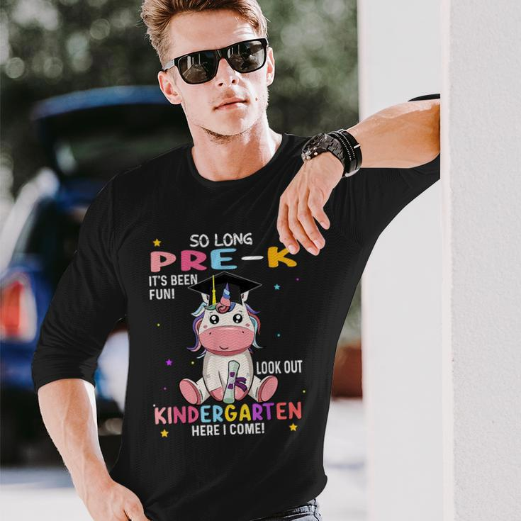 So Long Pre K Graduation 2023 Look Out Kindergarten Girls Long Sleeve T-Shirt T-Shirt Gifts for Him
