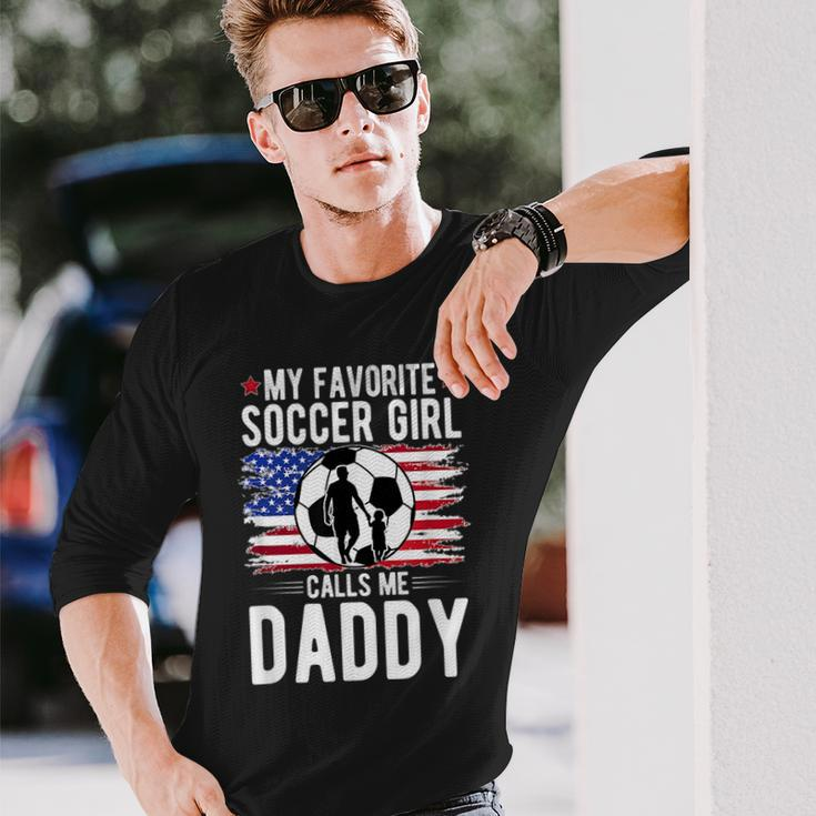 Soccer Girl Soccer Dad Of A Soccer Player Father Long Sleeve T-Shirt Gifts for Him
