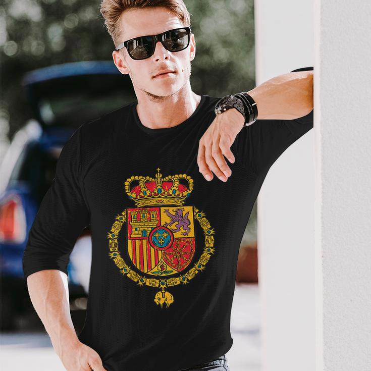 Spain Spanish Flag Symbol Spanish Pride Espana Spanish Roots Long Sleeve T-Shirt Gifts for Him