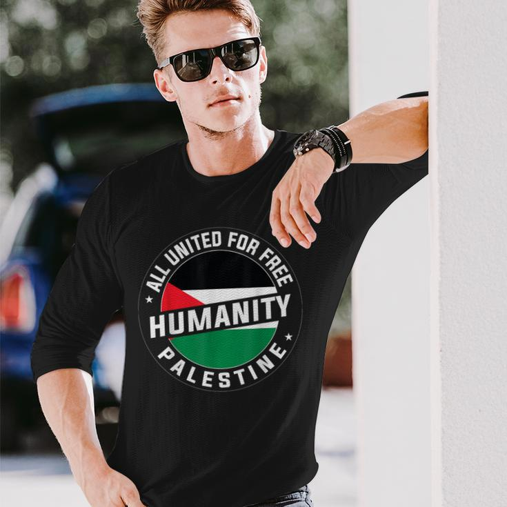 Stand With Palestine Free Palestine Peace Love Flag Long Sleeve T-Shirt Gifts for Him