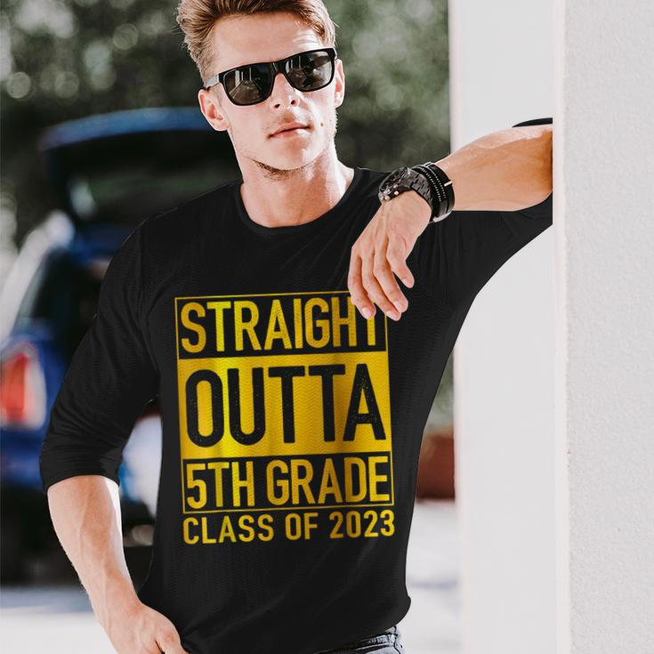 Straight Outta 5Th Grade Class Of 2023 Graduation Graduate Long Sleeve T-Shirt T-Shirt Gifts for Him