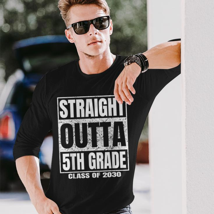 Straight Outta 5Th Grade Graduation 2030 Fifth Grade Long Sleeve T-Shirt T-Shirt Gifts for Him