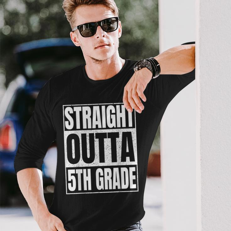 Straight Outta 5Th Grade Graduation Class 2023 Fifth Grade Long Sleeve T-Shirt T-Shirt Gifts for Him