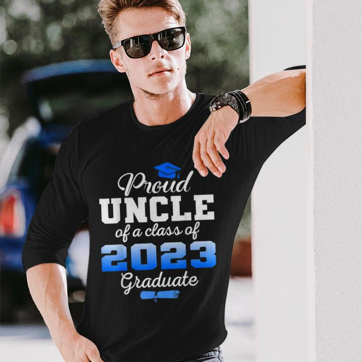 Super Proud Uncle Of 2023 Graduate Awesome College Long Sleeve T-Shirt T-Shirt Gifts for Him
