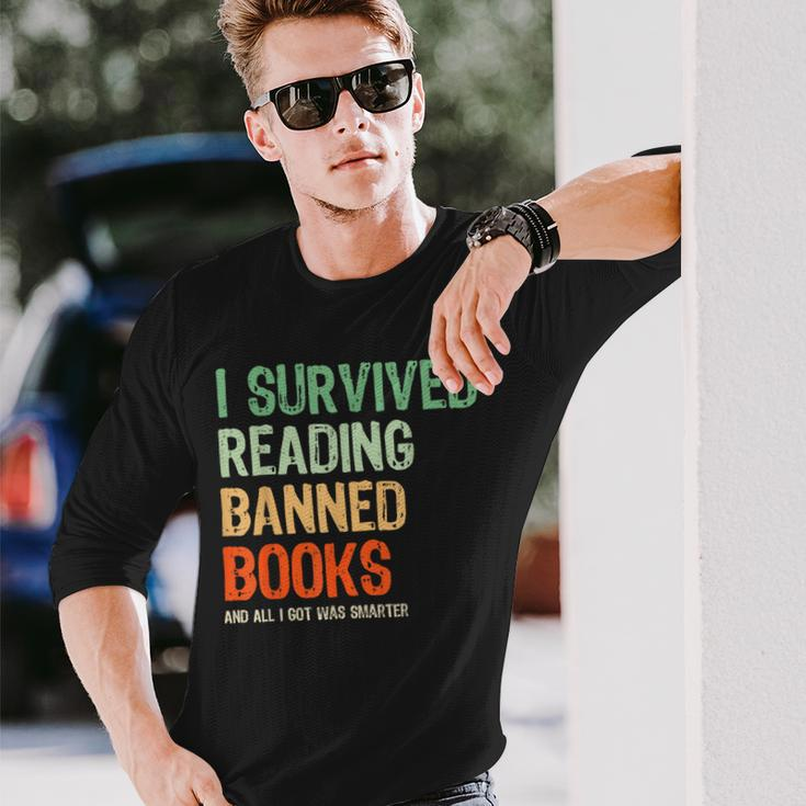 I Survived Reading Banned Books Book Lover Read Banned Books Long Sleeve Gifts for Him