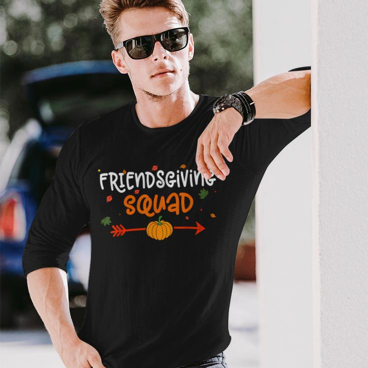 Thanksgiving Friendsgiving Squad Team Thankful Matching Long Sleeve T-Shirt Gifts for Him