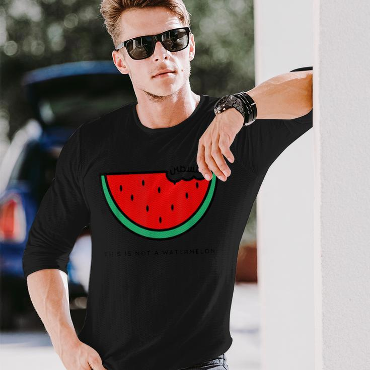 'This Is Not A Watermelon' Palestine Collection Long Sleeve T-Shirt Gifts for Him