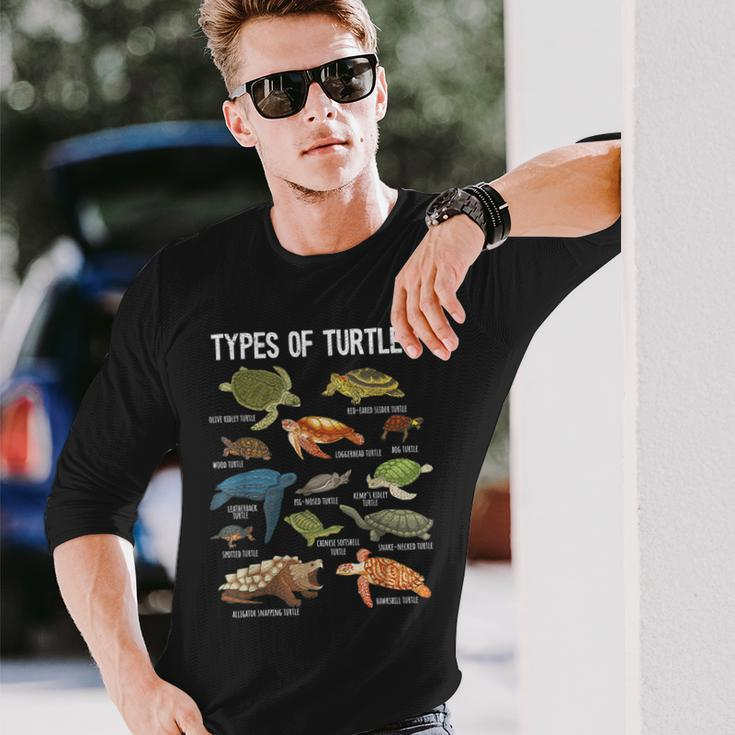 Turtle Lover Turtle Art Types Turtle Turtle Long Sleeve T-Shirt Gifts for Him