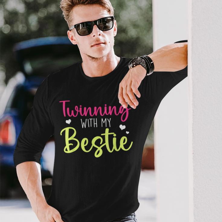 Twin Matching Twins Day Friend Twinning With My Bestie Long Sleeve T-Shirt Gifts for Him
