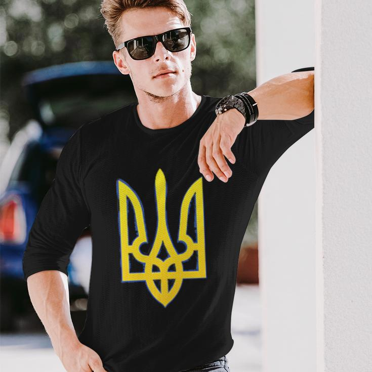 Ukraine Trident Zelensky Military Emblem Symbol Patriotic Long Sleeve T-Shirt Gifts for Him