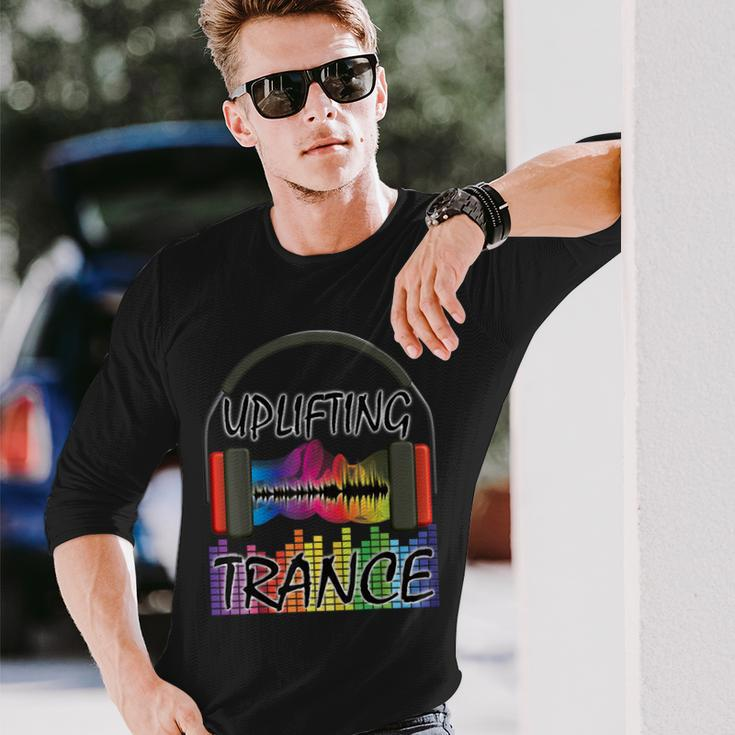 Uplifting Trance Colourful Music Long Sleeve T-Shirt Gifts for Him