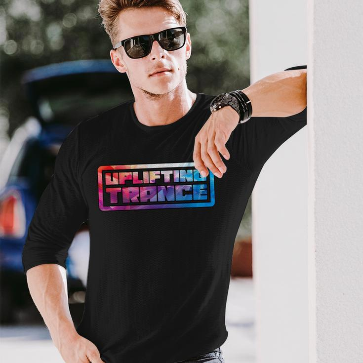 Uplifting Trance Colourful Trippy Abstract Long Sleeve T-Shirt Gifts for Him