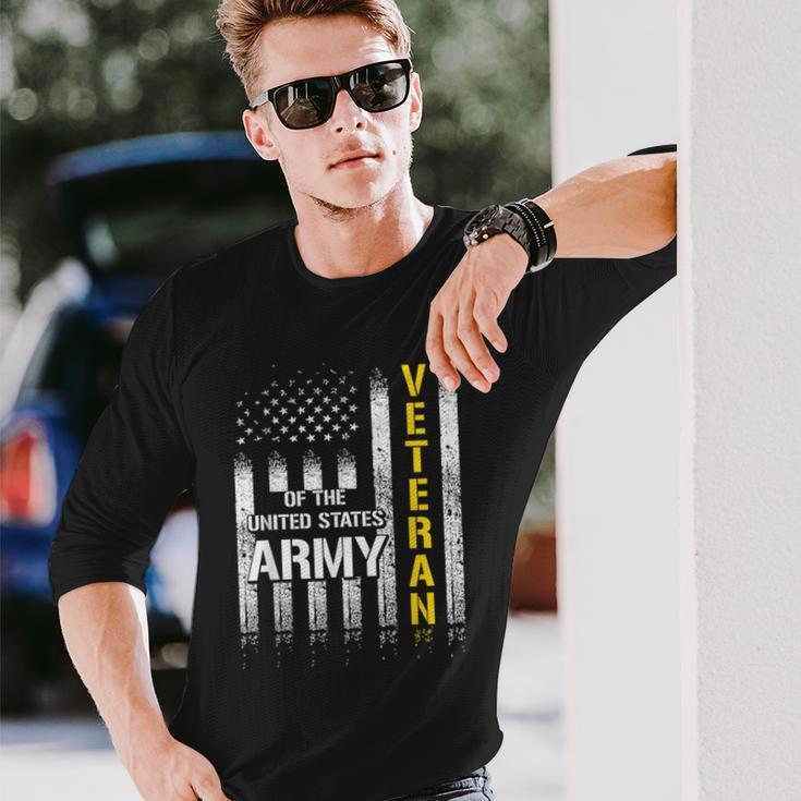 Veteran Of United States Us Army American Flag Long Sleeve T-Shirt Gifts for Him