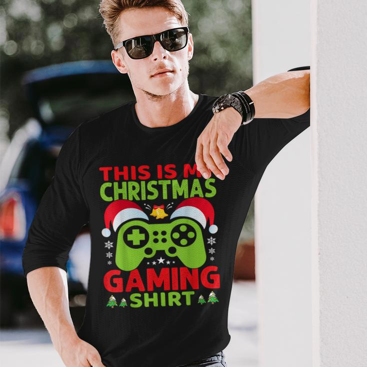 This Is My Video Gaming Christmas Gamer Gaming Xmas Long Sleeve T-Shirt Gifts for Him