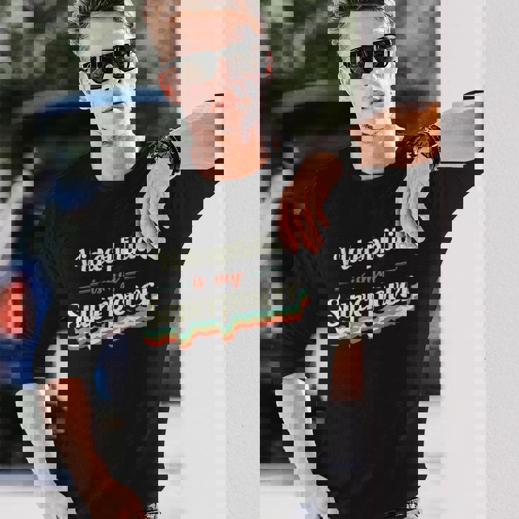 Videophilia Is My Superpower Videophilia Vintage Long Sleeve T-Shirt Gifts for Him