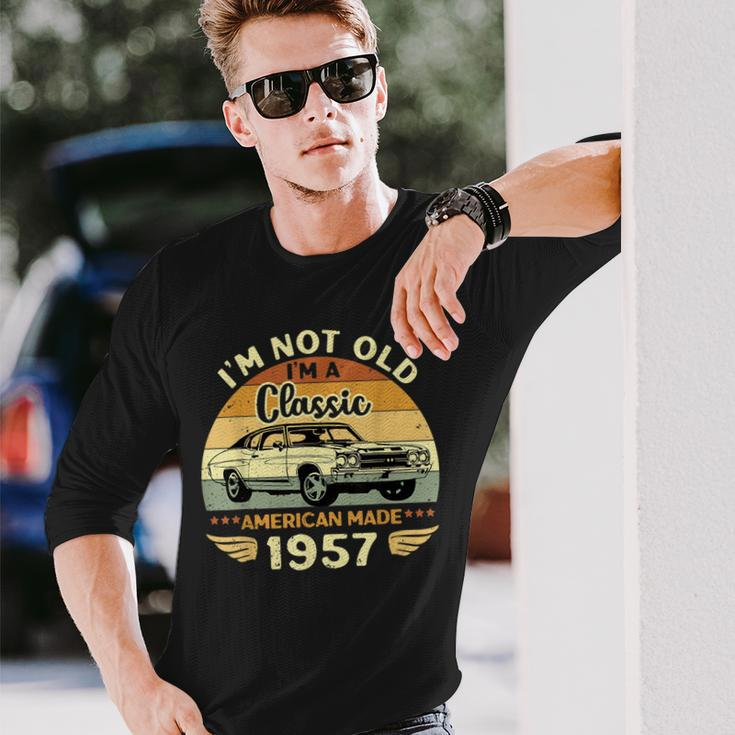 Vintage 1957 Car Birthday Im Not Old Im A Classic 1957 Long Sleeve T-Shirt Gifts for Him