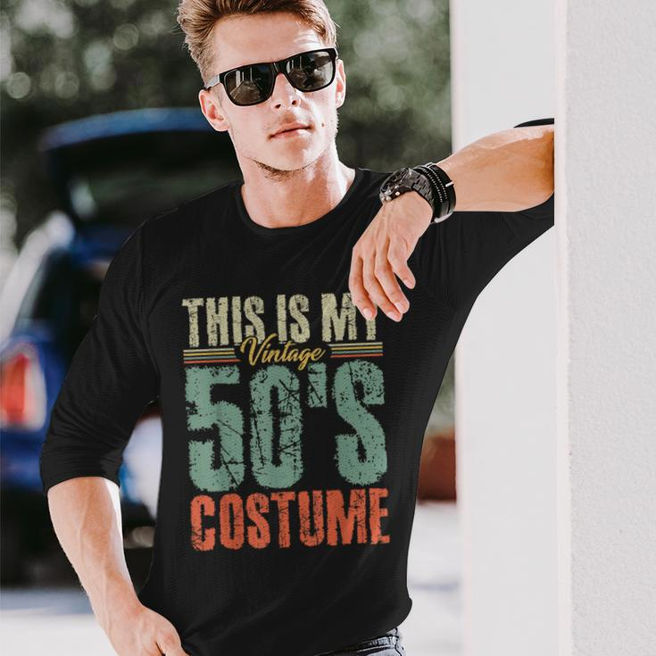 Vintage 50S Costume 50S Outfit 1950S Fashion 50 Theme Party Long Sleeve T-Shirt Gifts for Him