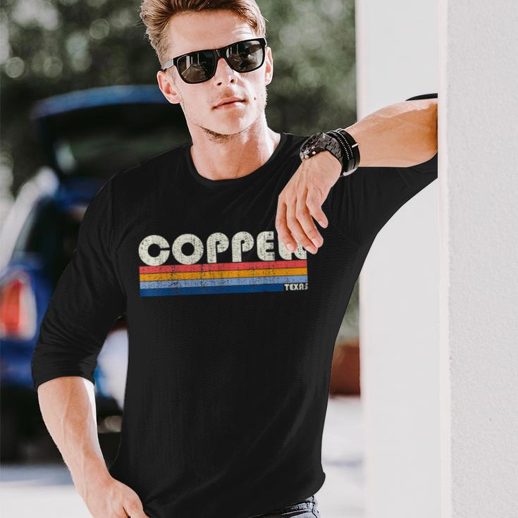 Vintage 70S 80S Style Coppell Tx Long Sleeve T-Shirt Gifts for Him