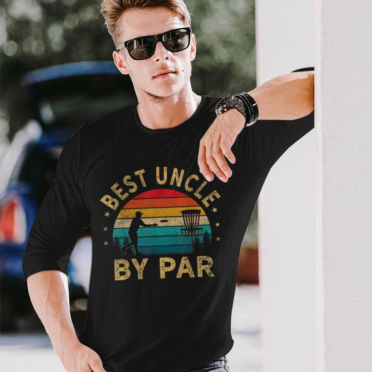 Vintage Best Uncle By Par Disc Golf Fathers Day Long Sleeve T-Shirt T-Shirt Gifts for Him
