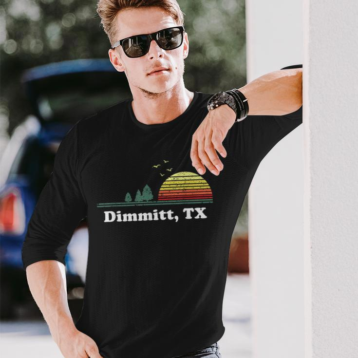 Vintage Dimmitt Texas Home Souvenir Print Long Sleeve T-Shirt Gifts for Him