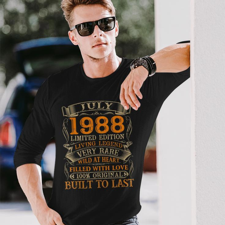 Vintage July 1988 32 Years Old 32Nd Birthday Long Sleeve T-Shirt Gifts for Him