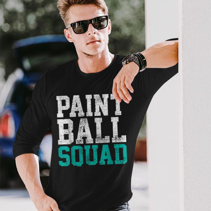 Vintage Paintball Squad Team Game Player Long Sleeve T-Shirt Gifts for Him