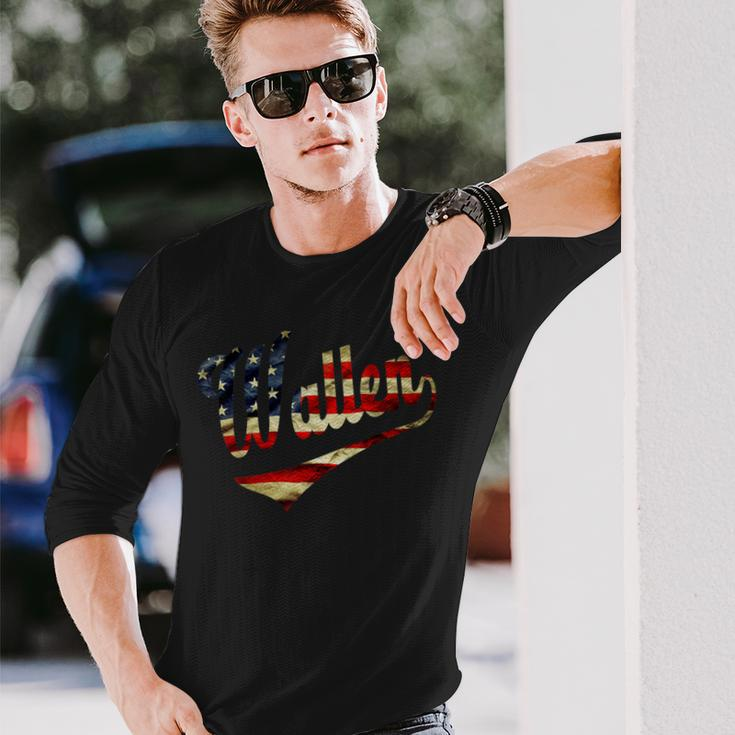 Wallen Last Name American Flag 4Th Of July Patriotic 3 Long Sleeve T-Shirt T-Shirt Gifts for Him