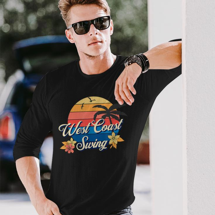 Wcs Dance Summer West Coast Swing Dance Long Sleeve T-Shirt Gifts for Him